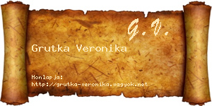 Grutka Veronika névjegykártya